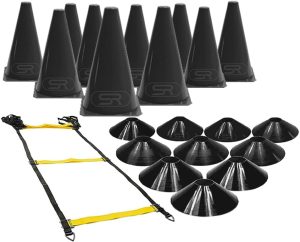 Escada Agilidade + 10 Pratos + 10 Cones Para Circuito