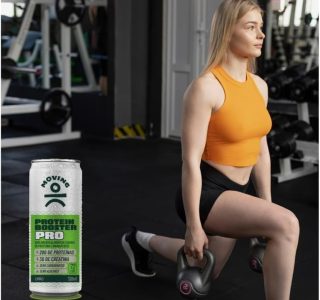 Moving Pro Protein Booster, Bebida com 20g Proteína e 3g Creatina, Sabor Limão, Zero Açúcar, 310ml, Pack com 6 Unidades