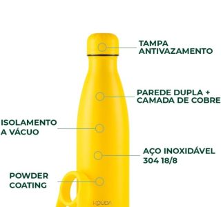 Garrafa Térmica Kouda 500ml Amarelo – Grey