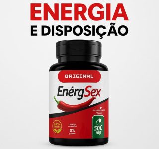 EnergSex Suplemento Energético Natural, 500mg, 60 Cápsulas, Origem 100% Natural, Com Maca Peruana e Saponinas
