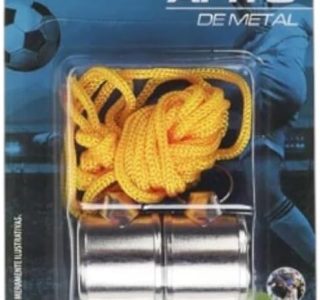 Apito De Metal Profissional Com Cordão Pack 2 Unidades ART SPORT