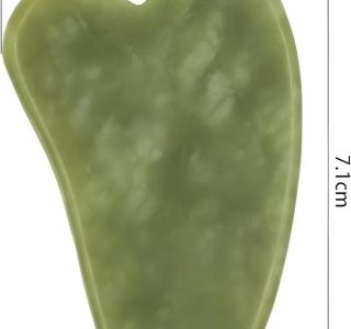 Massageador Facial 2 Em 1 Rolo de Jade + Pedra Gua Sha Redução de Rugas e Estresse Anti Rugas Anti Estresse Para um Skincare Completo Linha Premium