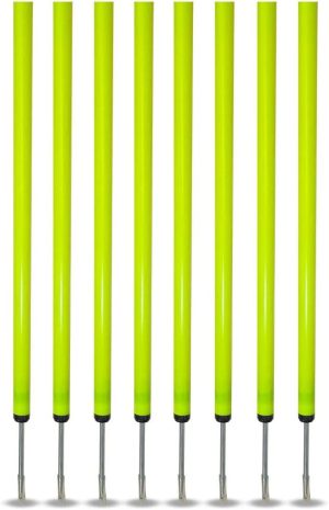 Acte Sports Estacas de Treinamento Estacas de Agilidade com 1,7m de Altura, Amarelo Neon, T77