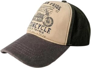 Boné LukeSports Motorcycle Vintage – Algodão, Ajustável e Confortável