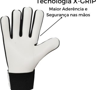 Luva de Goleiro Penalty Adulto Delta 1 Para Todos os Pisos Cor:Branco+Azul;Tamanho:8;Gênero:Unissex