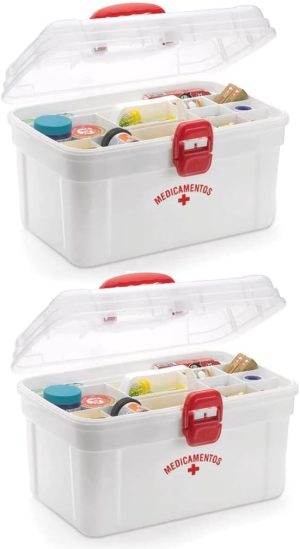 Kit 2 Maletas De Medicamentos Mega Luxo Primeiros Socorros 186 Nitron