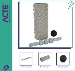 Acte Sports, Kit de Liberação Miofascial Superfície Texturizada Automassagem Relaxamento Muscular, T410