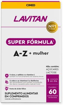 LAVITAN Super Fórmula Multivitamínico A-Z Mulher 60 comprimidos