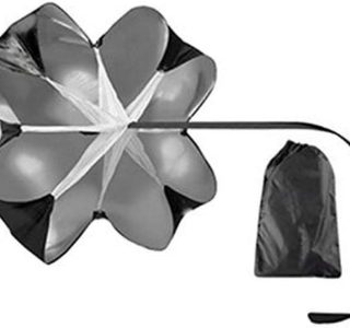 MICHEALWU Treino de velocidade de corrida, 142.2 cm broca de velocidade resistência paraquedas corrida Sprint Chute futebol futebol esporte treinamento de velocidade