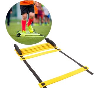 Kit Funcional Escada + Corda + 10 Pratos + 10 Cones Treino, Cones Academia, Chapéu Chinês, Escada de Agilidade, Corda de Pular, Kit Musculação, Kit Futebol, Treino Futebol