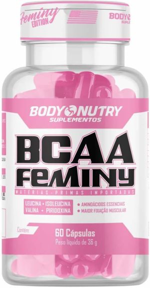 BCAA Feminino 60 Capsulas Aminoacidos Essenciais Enriquecido com vitamina B6 Sem Sabor Ultra Concentrado Rapida Absorção Importado Original