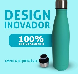 Garrafa De Água Portatil Inox Térmica Squeeze Com Camada Dupla Para Academia Esporte 500 ML Quente Frio UTIMAIS+ (Rosa)