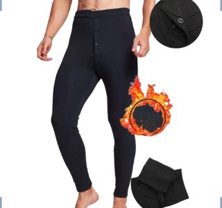 Meia Calça Segunda Pele Termica Masculino Frio Inverno Flanelada Forrada Preto