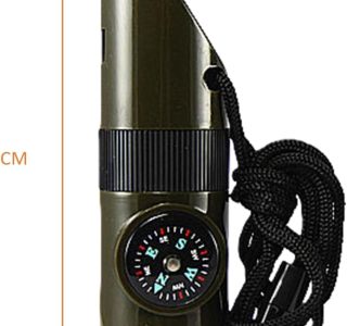 Apito de Sobrevivência Tático 5 em 1 Verde Militar