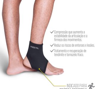 Tornozeleira Curta Ortopédica Exercício Kestal Ksn041 (M)
