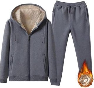 Agasalho moletom peluciado jaqueta com calça roupa térmica unissex