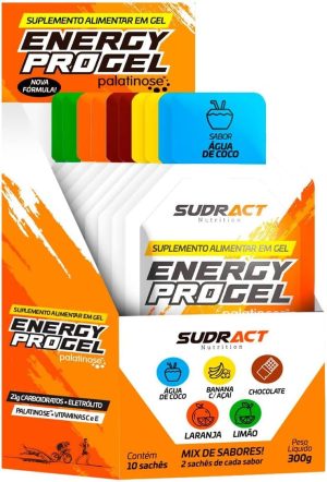 Sudract Energy Pro Gel – 10 Sachês De 30G Sabores Sortidos – Nutrition
