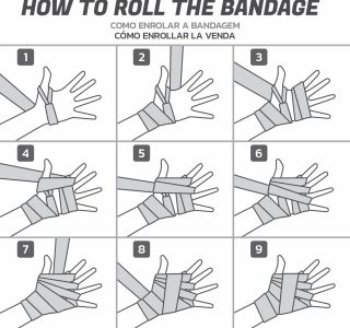 Bandagem Elástica Muvin 5 Metros Com Fechamento em Fecho de Contato e Alça Para Polegar – Atadura de Proteção Para Mãos e Punhos – Faixa de Boxe – Muay Thai – MMA – Artes Marciais – Treino – Unissex