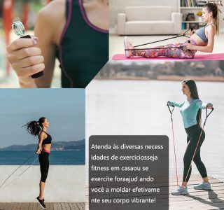 Zenkon Kit Elastico para Exercicio Musculação, Elastico para Treino, Kit Elástico Extensor 11 Peças – Exercício Funcional e Treino, Elástico Academia para Treino em Qualquer Hora