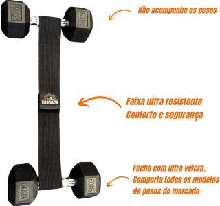Cinto Faixa Treino Elevação Pélvica Glúteos e Pernas Peso Ajustável