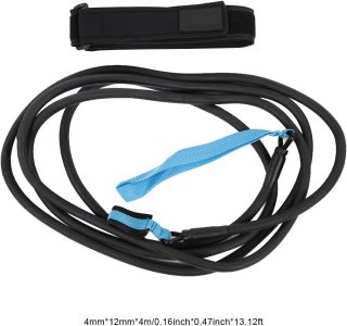 Cinto de Resistência à Natação, 4m, Exercitador de Natação, Trela de Tração, Corda de Resistência à Natação Com Faixa de Cintura Ajustável (4MM*12MM*4M)
