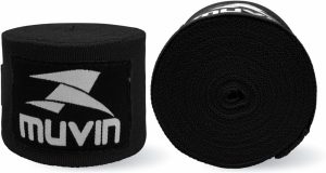 Bandagem Elástica Muvin 5 Metros Com Fechamento em Fecho de Contato e Alça Para Polegar – Atadura de Proteção Para Mãos e Punhos – Faixa de Boxe – Muay Thai – MMA – Artes Marciais – Treino – Unissex
