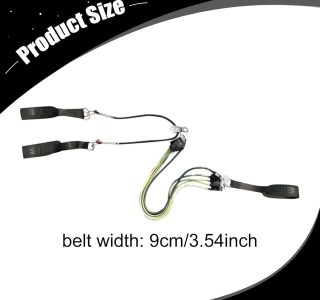 Deevoka Cinto de Tração Ajustável para Treinamento de Resistência em Pista Curta de Patinação.