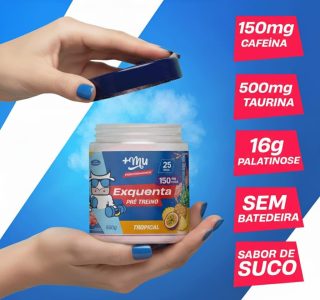+Mu Pré Treino Exquenta Sabor Tropical – 500g