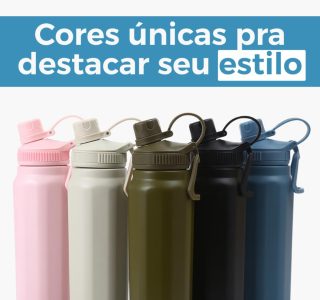 Garrafa Térmica Inox 304 800ml com Tampa de Rosca e Alça de Transporte – Mantém Bebida Gelada ou Quente – Ideal para Academia, Escola e Trabalho (Verde Escuro)