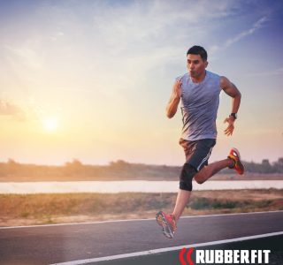 Joelheira de Compressão Profissional Snake para proteção e recuperação do joelho Premium Rubber Fit (M)