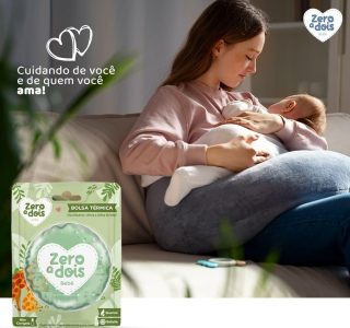Zero a dois, Bolsa Térmica para Bebê, Alivia a cólica, Com blister, Verde