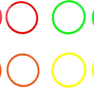 Kit Funcional Argolas De Agilidade Demarcatórias 12 Peças Odin Fit