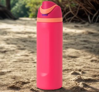 Garrafa Térmica de Água 710ml com Tampa 2 em 1 – Antivazamento, Parede Dupla, Com Alça e Tampa com Trava (Verde Água)