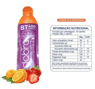 Kit BT Nitrato Gel, 6 Sachês, Sabores Variados com e sem Cafeína, 30g cada, Suplemento Energético para Atletas