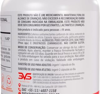 3VS Nutrition Cafeína 200mg 60 Cápsulas