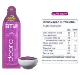 Kit BT Nitrato Gel, 6 Sachês, Sabores Variados com e sem Cafeína, 30g cada, Suplemento Energético para Atletas