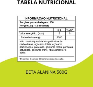 Beta Alanina 4well 500g Sabor Natural