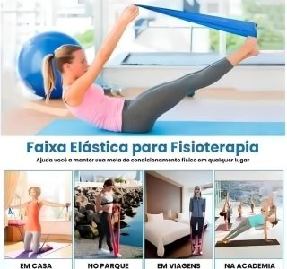 KIT com 3 Faixas Thera BandS de Resistência Fisioterapia Fortalecimento Elástico Premium