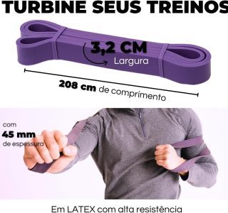 Super Band 3.2 Forte Faixa Elástico Treinamento Extensor
