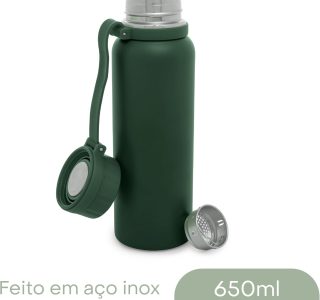 LYOR – Garrafa Térmica de Aço Inox Explorer Verde 650ml