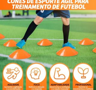 Rede de Futebol, Futebol e Equipamento Treinamento Definir, Trave Futêbol, Gol de Futêbol, com Trave de Gol (119 * 80cm), Bola, Escada de Treino, Cones e Acessórios