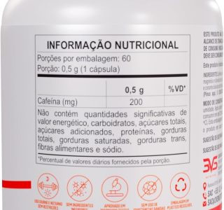 3VS Nutrition Cafeína 200mg 60 Cápsulas
