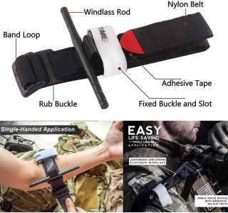 Kit de primeiros socorros de sobrevivência IFAK EMT Molle com kit de torniquete, kits de emergência ao ar livre bolsa de trauma para acampamento, barco, caça, caminhadas, casa, carro e aventuras