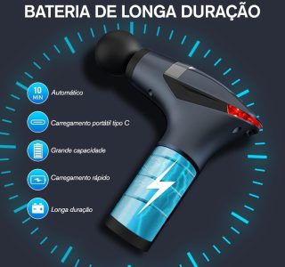 Massageador 3 em 1 Formato de Carro Esportivo de 12 Velocidades, Torque de 8 kg, Alça de Massagem Muscular Profunda de 6 mm + Cinto, Dois Acessórios para Massagear Facilmente a Cintura, As Costas e as Pernas, Pistola Massageadora Portátil para Atletas para Aliviar a Dor