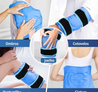 Bolsa Térmica Gel Full Joelho, Bolsa Termica Gel, Bolsa de Gelo para Joelho, Bolsas de Gelo para Os Joelhos, Joelheiras Com Bandagens Refrescantes, Equipamentos de Proteção Esportiva