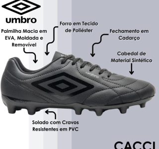 Chuteira Campo Umbro Class Footballer PRETO