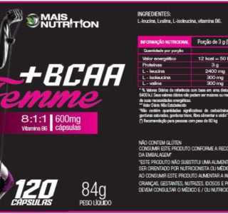 BCAA Femme 8:1:1 60 capsulas Mais Nutrition Aminoacido