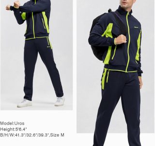 TBMPOY Conjunto de 2 peças de agasalho masculino para corrida, casual, atlético, aquecimento, zíper completo