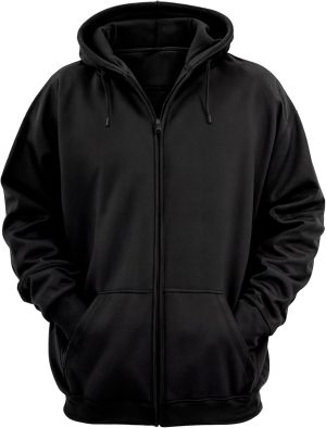 Moletom com Zíper Liso Sem Estampa Blusa de Frio Com Capuz Casaco Fechado Flanelado em Algodão Aberto Unissex Feminino Masculino Blusão