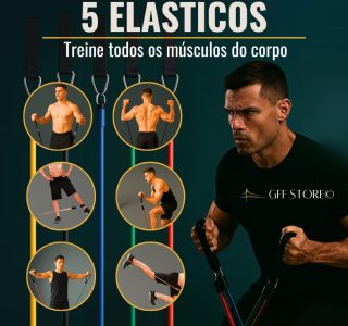 Kit 17 Peças Elástico Extensor + Miniband Treino Em Casa Exercício Físico Academia Fisioterapia Musculação Crossfit Pilates Yoga Aquecimento Funcional Alongamento Malhar Emagrecimento